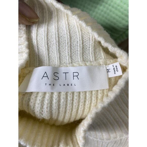ASTR Womens Lana Mock Neck Sweater Off White Pullover‎ Size Medium - Picture 5 of 11